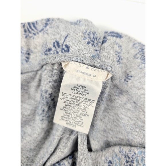 Lucky Brand Gray Blue Floral String Drawn Lounge Shorts Women's Size XS - Picture 4 of 4